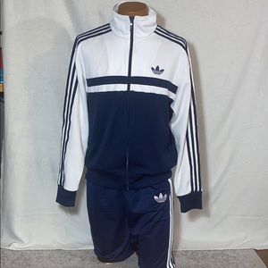 ADIDAS tracksuit vintage Navyblue/White both Sz M
